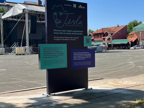 Nikola Tesla Network - Interactive Totems in Gospić