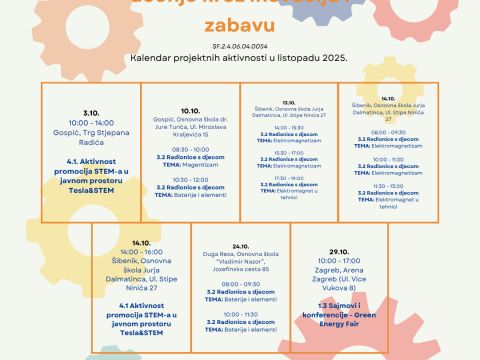 Nikola Tesla Network - Nove promjene u kalendaru za mjesec listopad 2025.