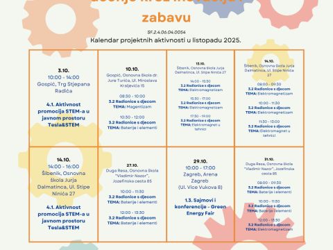 Nikola Tesla Network - Novi ažurirani kalendar za mjesec listopad 2025. je tu!