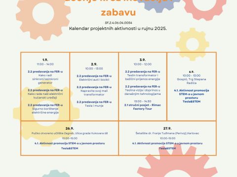 Nikola Tesla Network - Novi ažurirani kalendar za rujan