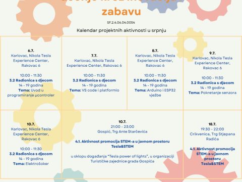Nikola Tesla Network - Kalendar za srpanj