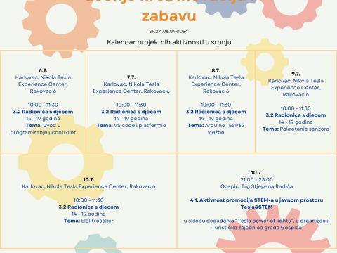 Nikola Tesla Network - Ažurirani kalendar za mjesec srpanj