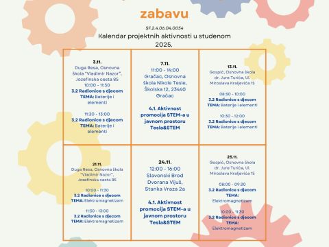 Nikola Tesla Network - Stigao je kalendar za mjesec studeni 2025.!