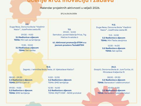 Nikola Tesla Network - Novi kalendar za veljaču