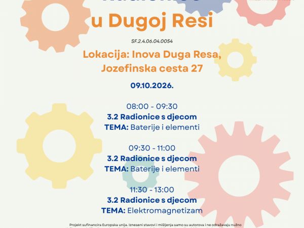 Nove STEM radionice za djecu u Dugoj Resi! Nove STEM radionice za djecu u Dugoj Resi!