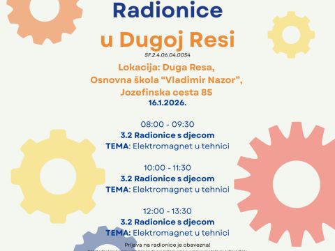 Nikola Tesla Network - Izmjena programa radionica u Dugoj Resi 16. siječnja 2026.