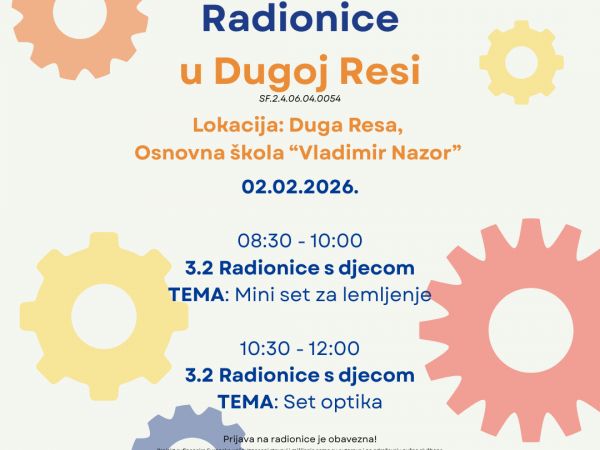 STEM radionice u Dugoj Resi nastavljaju se i u veljači: lemljenje i optika