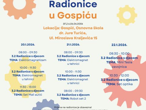 Nikola Tesla Network - I ove godine Gospić u znaku STEM-a! – STEM radionice o elektromagnetima, robotima i struji!