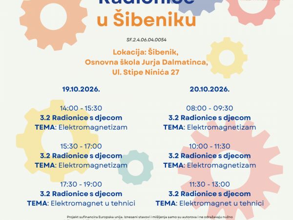 STEM radionice u Šibeniku: elektromagnetizam i elektromagnet u tehnici