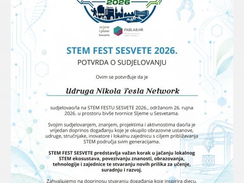 Nikola Tesla Network - Bringing Nikola Tesla Closer to All Generations at Sesvete STEMfest
